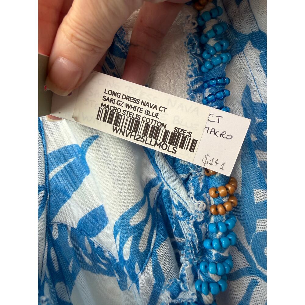 NWT Poupette St Barth Blue Womens S Maxi Dress - Picture 10 of 16